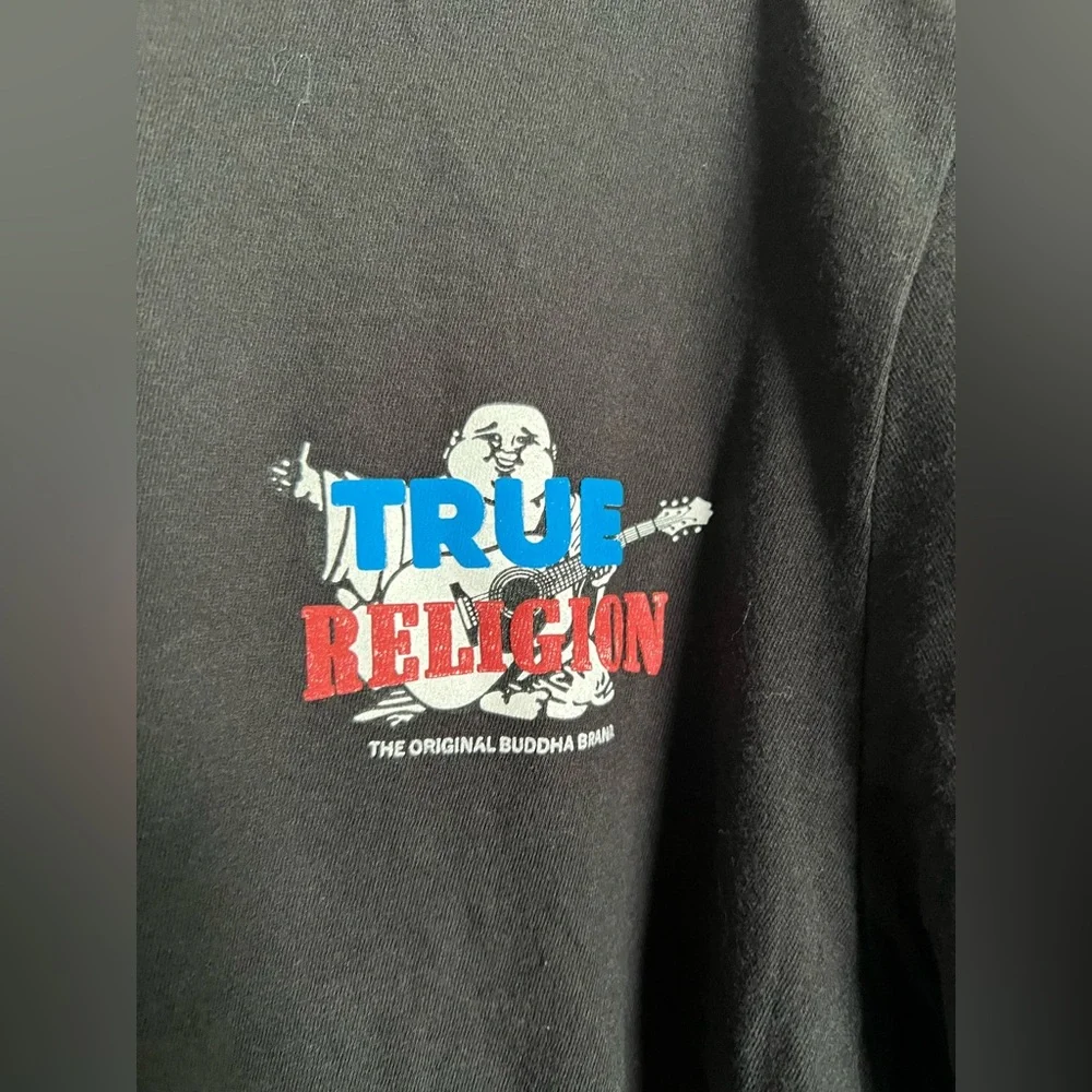 True Religion Black Short Sleeve Tee